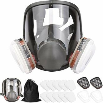 Soleil Respirador De Cubierta Completa Reutilizable 16 En 1 Respirador De Vapor Org&aacute;nico Para Pintar, Pulir, Soldar Y Otra Protecci&oacute;n Laboral