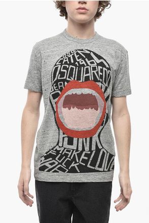 Dsquared2 Grey Melange MAN T-SHIRT size M