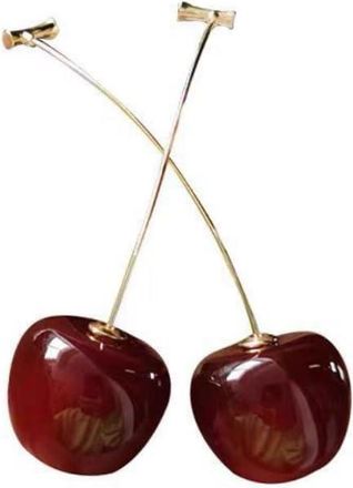 Generic Accessories for Women Red Cherry Earrings for Women Fruit Statement Dangle Earri