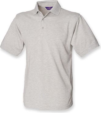 Henbury Mens Short SleevePolo Shirt - Grey - Heather Grey - X-Large