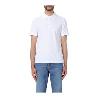Fay Polo Shirts, male, White, 3XL, Short Sleeve Polo Shirt Classic Fit