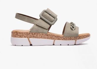 Rieker Womens V2350-52 Ladies Adjustable Embellished Sandals Green - Size UK 6.5