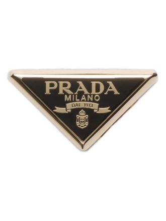 Prada logo-design scarf clip - Gold