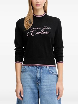 Versace Jeans Couture logo-lettering jumper - Black
