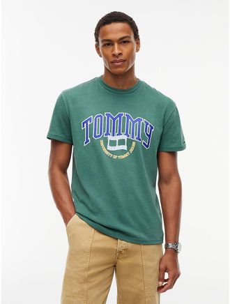 Tommy Hilfiger Mens Tommy Jeans Varsity Logo T-Shirt - Velvet Green - XXL