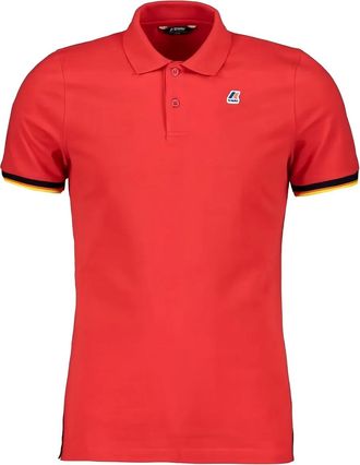 K-Way tipped polo shirt - men - Spandex/Elastane/Cotton - XXXL - Red