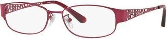 Sferoflex 54mm Rectangle optical glasses in Red at Nordstrom