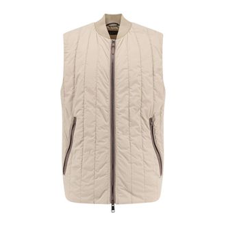 HUGO BOSS Gewatteerd Vest - Heren - Bodywarmers - Beige - XL - Su&egrave;de - Jassen