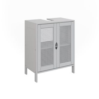 Vicco Mueble Bajo Lavabo Liora, Blanco, 48 X 60 Cm Con 2 Puertas, Vicco