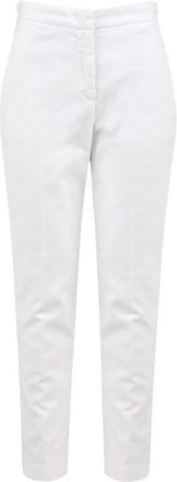 Aspesi Modello 0133 G549 85072 Broeken - Dames - Slim Fit Broeken - Wit - M - Leer - Broeken