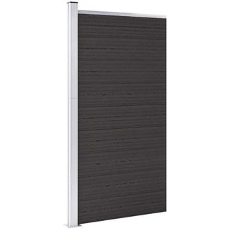 vidaXL Panel De Valla Wpc Negro 95x186 Cm Vidaxl