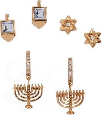 Alex and Ani Hanukkah Earring Stud Set in Gold at Nordstrom
