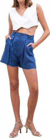 Parentezi Eliza High Waist Short In Della Blue