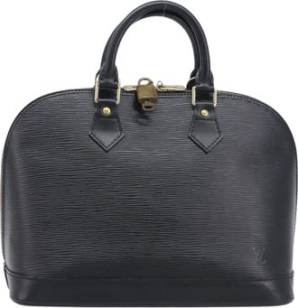 Louis Vuitton Vintage Alma Epi Leather Black Leather Handbag (Pre-Owned)