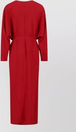 Valentino long sleeve midi dress elastic waist