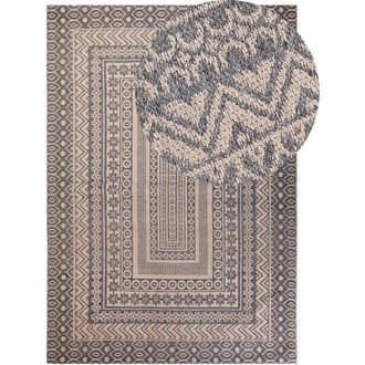 Beliani Beliani - Area Rug Modern Geometric Pattern 160 x 230 cm Beige and Grey Baglar