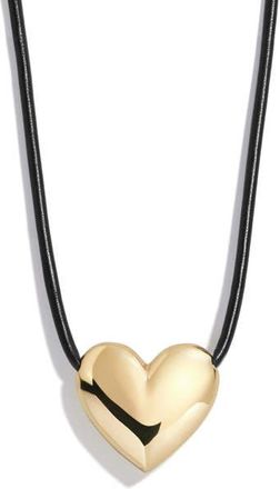 BaubleBar Millie Bubble Heart Cord Necklace in Gold at Nordstrom