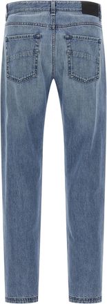 Fendi Mens Blue Cotton Straight-Leg Jeans Clothing