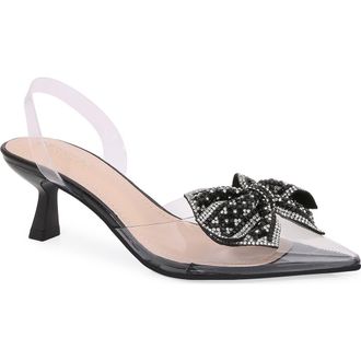 Berness Ninetta Clear Kitten Heel Pump in Black at Nordstrom Rack, Size 5.5