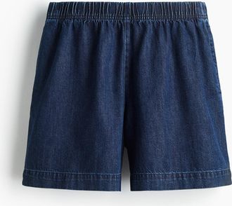 H&M Schlupfshorts aus Denim - Blue