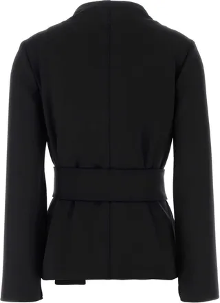 Max Mara Nylon-Elastane Wrap Jacket - Black