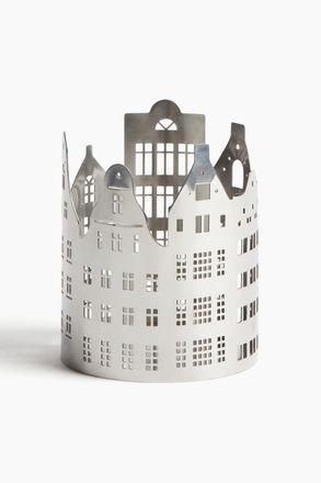 H&M Teelichthalter mit Stadtbild - Silber