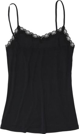 Uwila Warrior Soft Silk Lace Trim Camisole in Tap Shoe Black at Nordstrom, Size Xx-Large