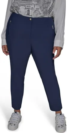 Karl Lagerfeld Double Zip Pants in Naval Academy at Nordstrom, Size 18W