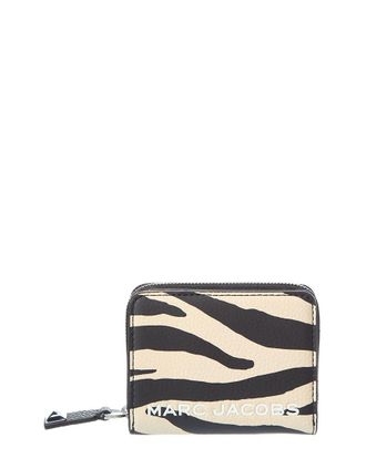 Marc Jacobs Zebra Bold Slg Mini Leather Compact Wallet