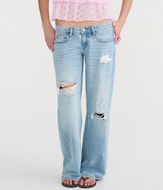 A&eacute;ropostale Super Low-Rise Baggy Wide Leg Jean