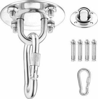 OEM Gancho De Montaje En Pared Para Hamacas, Sillas De Yoga, Sillas Colgantes Y Sacos De Boxeo, Juego De Suspensi&oacute;n De Acero Inoxidable Con Mosquet&oacute;n Y To