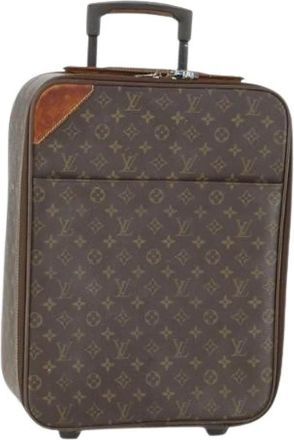 Louis Vuitton Pre-owned Monogram Canvas Koffer - unisex - Vintage Weekendtas - Bruin - ONE Size - Leer - Vintage