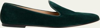 Gianvito Rossi Suede Slip-On Loafers