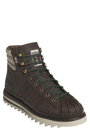 adidas x CLOT by Edison Chen Gender Inclusive Pro Model Sneaker Boot in Dark Brown/Wonder Beige at Nordstrom, Size 11.5 Womens