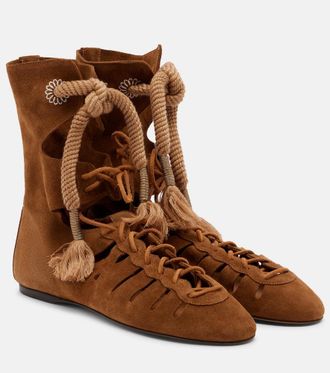 Isabel Marant Liade suede lace-up ankle boots