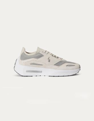 Polo Ralph Lauren Mens Polo Ralph Lauren BOERUM KNIT Mens Casual Trainers Soft Grey/Dove Grey - Cream - Size: 10