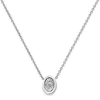 House of Brilliance 10K White Gold 1/10 ctw Miracle Set Round-Cut Diamond Mixed Shape in Oval Shape at Nordstrom