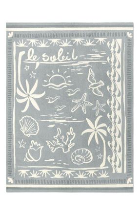 Barefoot Dreams Le Soleil CozyChic Throw Blanket in Moonwater Multi at Nordstrom