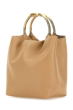Valentino Garavani Womens Beige Leather Bucket Bag Cappuccino Borse A Secchiello