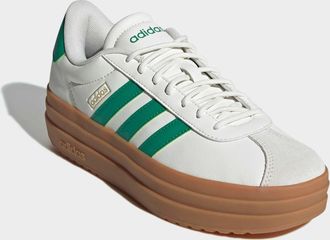 adidas Plateausneaker ADIDAS SPORTSWEAR VL COURT BOLD, Damen, Gr. 38,5, weiss (core wei&szlig;, court gr&uuml;n, gold metallic), Leder, Synthetik, Schuhe Plateausneaker