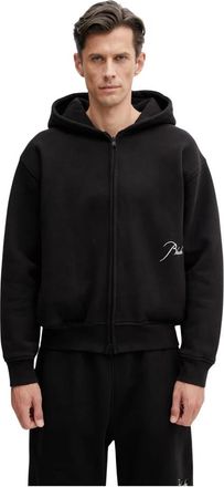 Rhude Classique Zip Up Hoodie - Heren - Vesten met rits - Zwart - L - Katoen - Hoodies & sweatvesten
