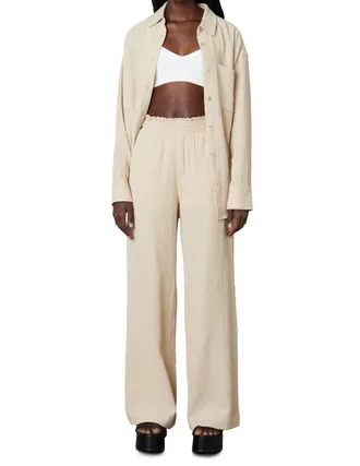 Nia Mallorca Wide Leg Pants In Natural