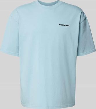Pegador Oversized T-Shirt mit Label-Stitching in Hellblau, Größe XXL