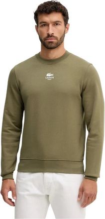 Lacoste Gedrukte Fleece Sweater - Heren - Sweatshirts & Hoodies - Groen - Maat: 2XL Fleece