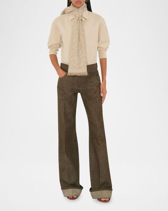 Burberry B-Charm Wool Scarf