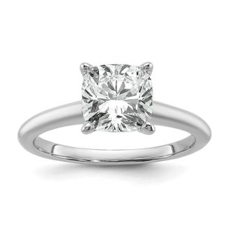 Diamond2Deal 14k White Gold 2 1/2 Ct Lab Grown Diamond Solitare Engagement Ring