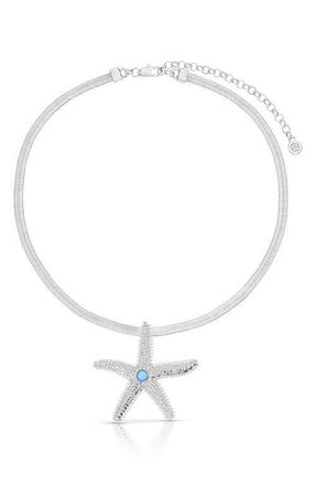 Ettika Mermaid Cove Starfish Pendant Necklace in Silver at Nordstrom