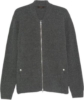 Zanone Ribbed Zip-up Cardigan