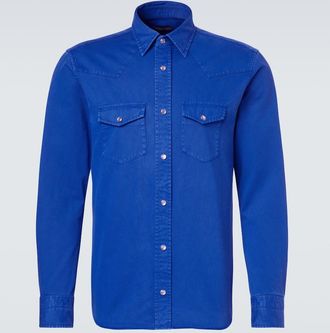Tom Ford Camicia Western in twill di cotone