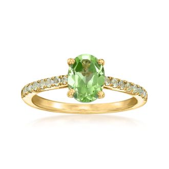 Ross-Simons Peridot Birthstone Ring in 18kt Gold Over Sterling